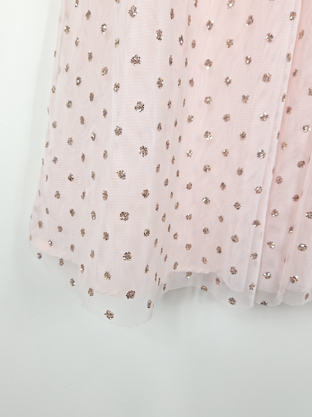 H&M Girls Pink Gold Glitter Tulle Party Dress Size 9-10Y 140 Fairy Holiday - Picture 4 of 7